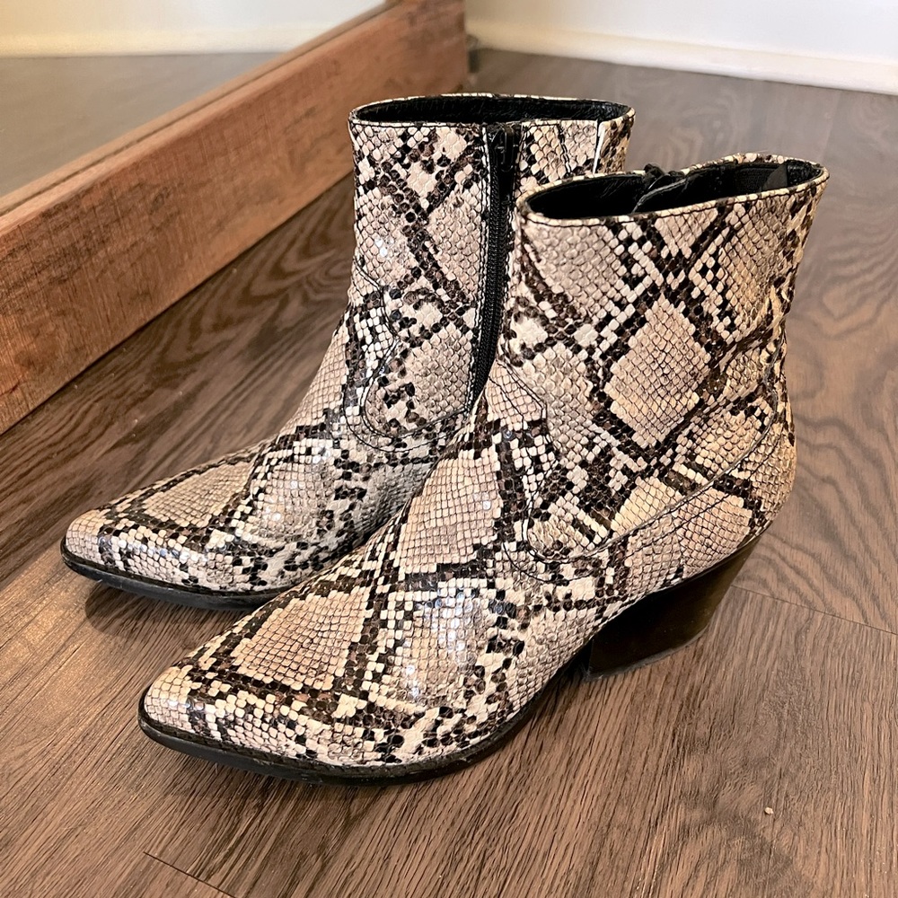 Jeffery Campbell Snake Skin Booties